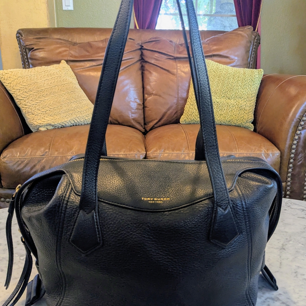 Tory Burch Black Leather Tote